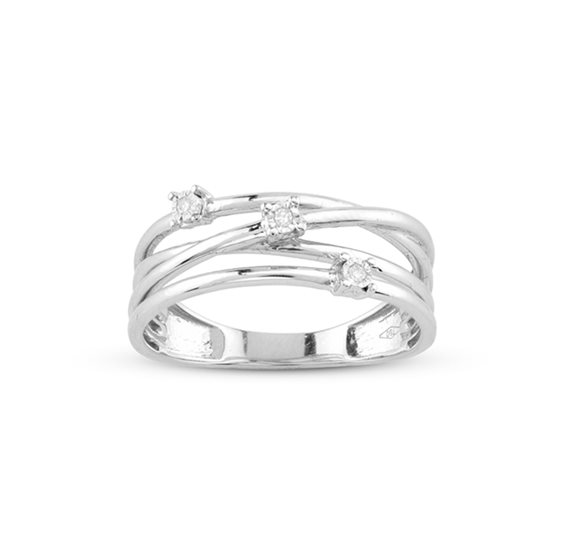 Ringe Bliss Dame Bl via lattea in Weißgold Diamante 0.02 Ct 20114568 - 20114568